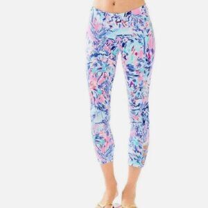 LILLY PULITZER Legging Luxletic Crop Weekender Cabana Cocktail Pink Cutout xxs